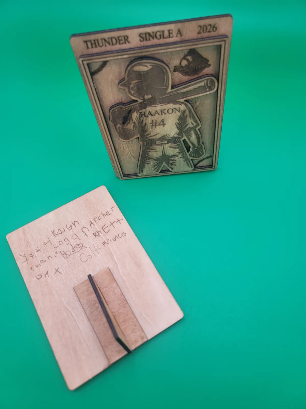 Custom Baseball Player Wood Sign — handmade by Clever Create