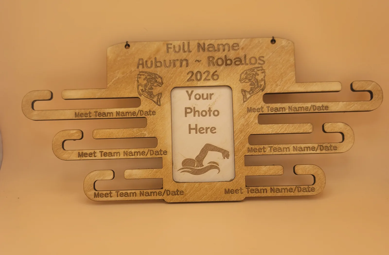 Custom sports ribbon/award holder - Wood — handmade by Clever Create