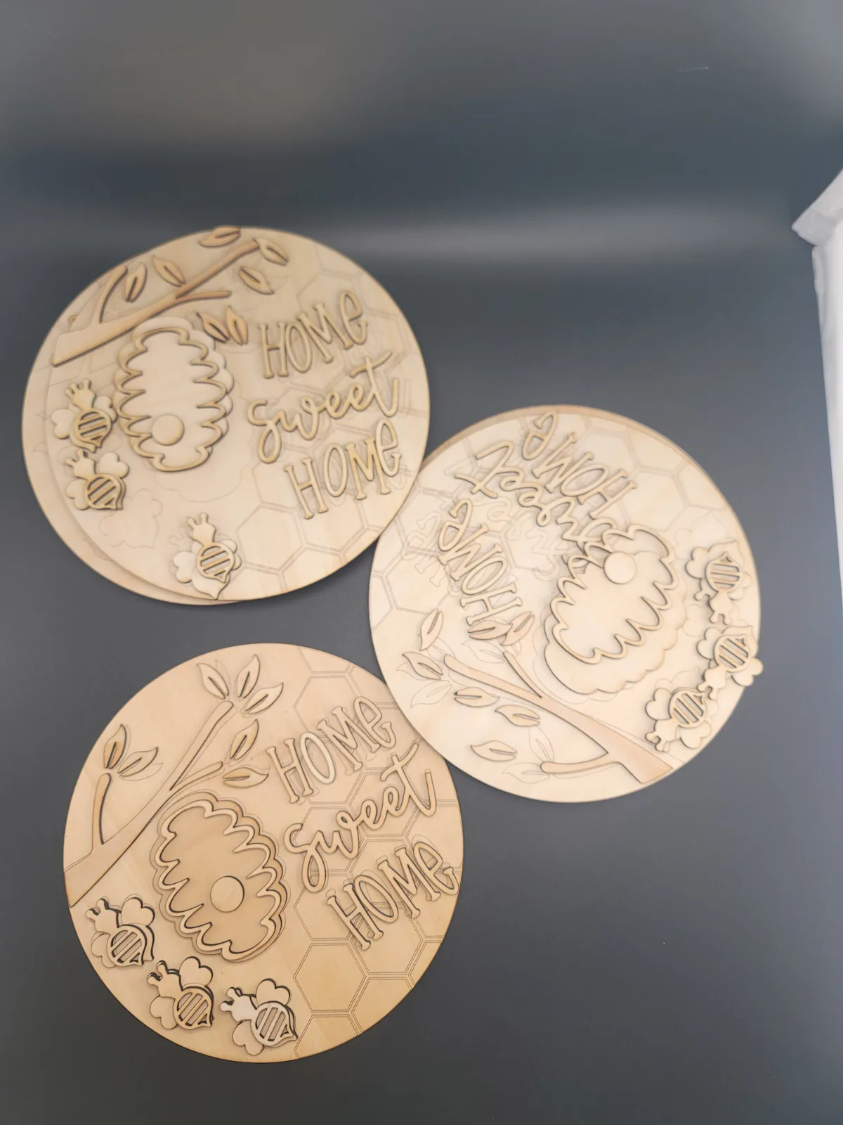 Home Sweet Home Bee Door sign — handmade by Clever Create